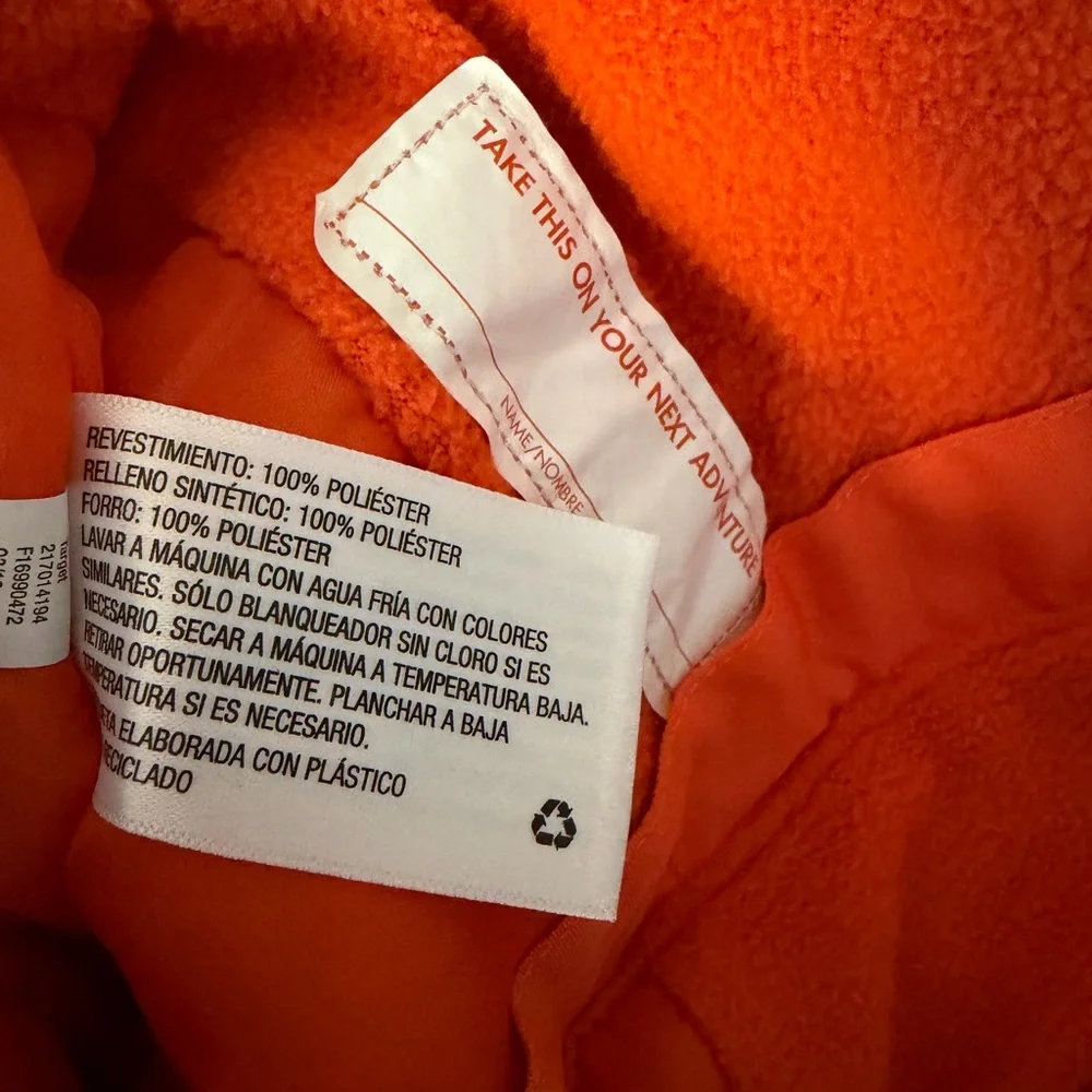 Cat & Jack 2T Orange Snow Overalls Insulated Waterproof Toddler Ski Adjustable
